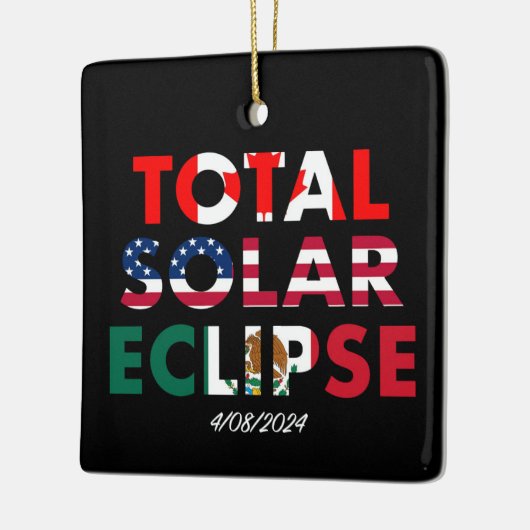 Eclipse 2024 keramisch ornament (Links)
