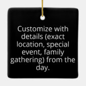 Eclipse 2024 keramisch ornament (Achterkant)