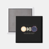 Eclipse 2024 Ohio Total Eclipse Astronomy Graphic Magneet (Voorkant / Achterkant)