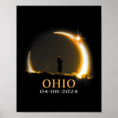 Eclipse 2024 Ohio Totale Zonsverduistering 1 Poster (Voorkant)