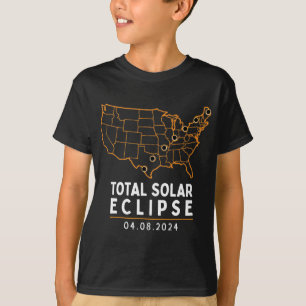 Eclipse 2024 Party America Totality Total USA Kaar T-shirt