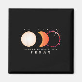 Eclipse 2024 Texas Total Eclipse America Graphic Magneet (Voorkant)