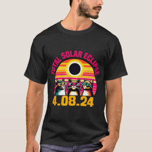 Eclipse 2024 Total Eclipse 8 april 2024 Cat Gles T-shirt