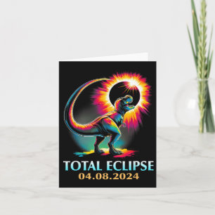 Eclipse 2024 Totale Zonsverduistering T Rex Dinosa Kaart