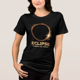 Eclipse 2025 Cool Astronomie liefhebbers Zonsverdu Tri-Blend Shirt