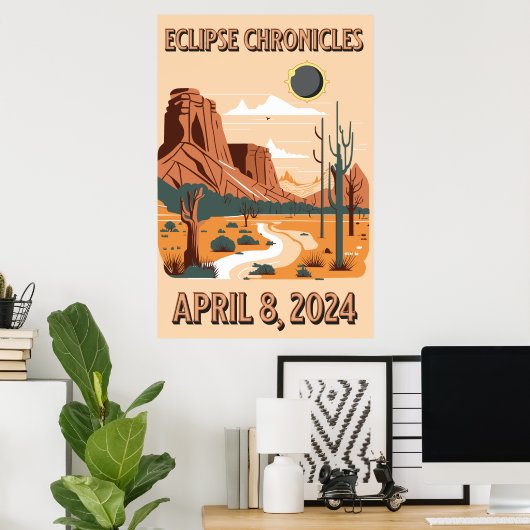 Eclipse Chronicles-Desert Eclipse Poster (Thuiskantoor)