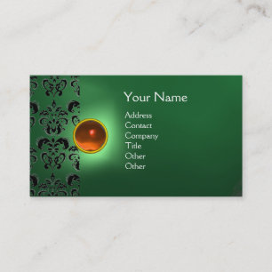 ECLIPSE DAMASK EDELSTEEN MONOGRAAM VISITEKAARTJE