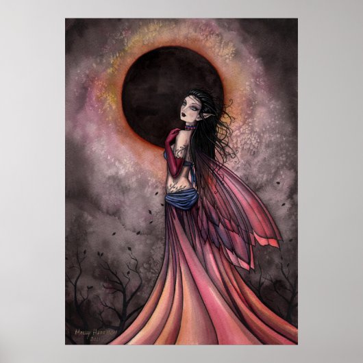 Eclipse Fantasy Fairy Poster Print (Voorkant)