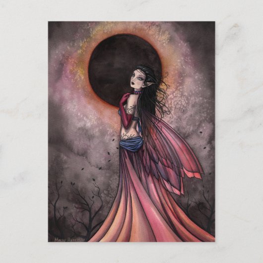 Eclipse Gothic Fairy Briefkaart (Voorkant)