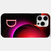 ECLIPSE MONOGRAM Black Violet Pink Red Swirls Case-Mate iPhone Case (Achterkant (horizontaal))