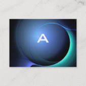 ECLIPSE MONOGRAM Levendig zwart blauw Visitekaartje (Achterkant)