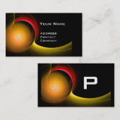 ECLIPSE MONOGRAM Levendig zwart geel Visitekaartje (Voorkant / Achterkant)