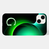 ECLIPSE MONOGRAM Levendig zwart groen Case-Mate iPhone Case (Achterkant (horizontaal))