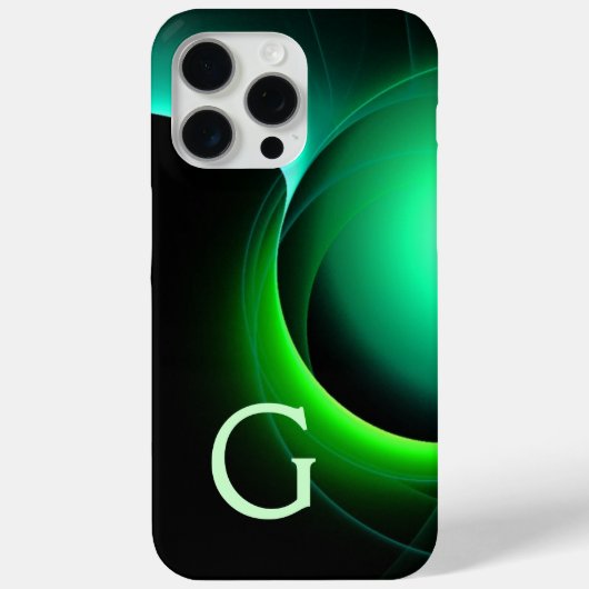 ECLIPSE MONOGRAM Levendig zwart groen Case-Mate iPhone Case (Achterkant)