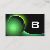 ECLIPSE MONOGRAM Levendig zwart groen Visitekaartje (Achterkant)