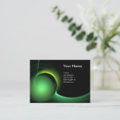 ECLIPSE MONOGRAM Levendig zwart groen Visitekaartje (Staand voorkant)