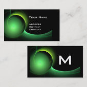 ECLIPSE MONOGRAM Levendig zwart groen Visitekaartje (Voorkant / Achterkant)