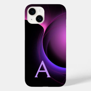ECLIPSE MONOGRAM Levendig zwart paars Case-Mate iPhone 14 Hoesje