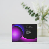 ECLIPSE MONOGRAM Levendig zwart paars Visitekaartje (Staand voorkant)