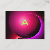 ECLIPSE MONOGRAM Levendig zwart roze Visitekaartje (Achterkant)