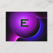 ECLIPSE MONOGRAM Levendig zwart violet Visitekaartje (Achterkant)