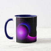ECLIPSE MONOGRAM Roze Paarse Blauwe Zwarte Fractal Mok (Links)