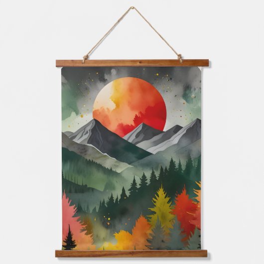 Eclipse over het wild hangend wandkleed (Voorkant)