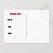 Eclipse Party Uitnodiging Briefkaart (Achterkant)