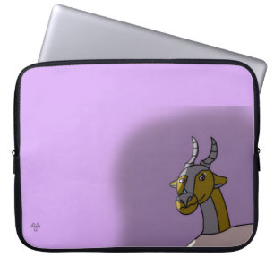 Eclipse RPG Draken Karakter Paarse Esthetiek Laptop Sleeve
