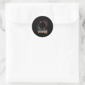 Eclipse Seymour Indiana Totale Zonsverduistering 2 Ronde Sticker (Tas)