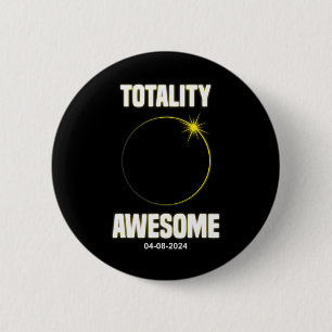 Eclipse Shirt totaliteit Geweldige totale zonsverd Ronde Button 5,7 Cm