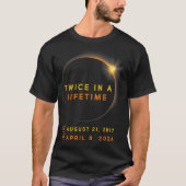 Eclipse Shirt twee keer in Leven 2024 Zonsverduist (Voorkant)