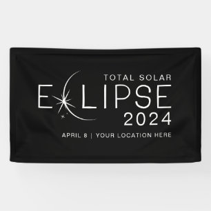 Éclipse solaire 2024 Bannière de fête d'éclipse pe