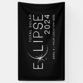 Éclipse solaire 2024 Bannière de fête d'éclipse pe (Vertical)