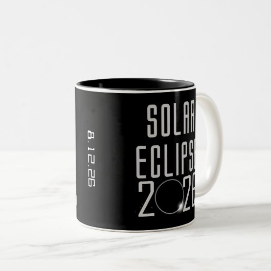 Éclipse solaire 2026 Mug (Devant droit)