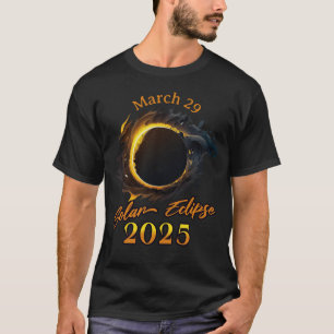 Éclipse solaire 29 mars 2025 T-shirt commémoratif