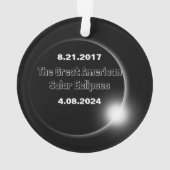Éclipse solaire double date 2024 et 2017 (dos)