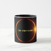 Éclipse solaire en action Black 11 oz Combo Mug (Centre)