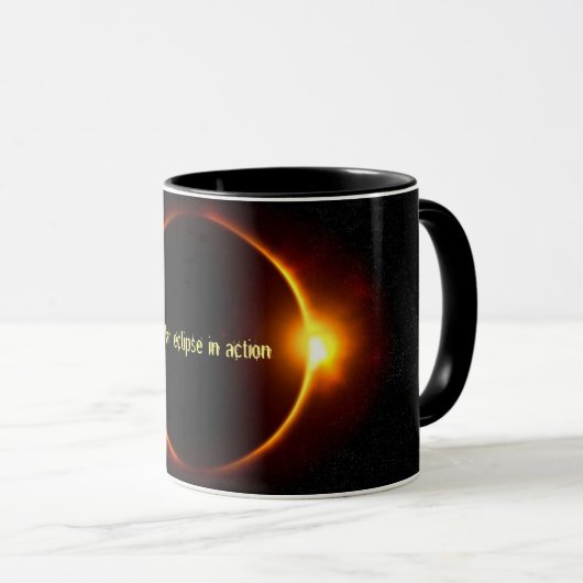 Éclipse solaire en action Black 11 oz Combo Mug (Devant droit)