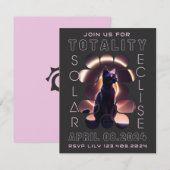 Éclipse solaire totale 2024 | Invitation de partie (Devant / Derrière)