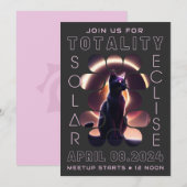 Éclipse solaire totale 2024 | Invitation Meetup (Devant / Derrière)