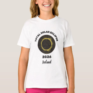 Éclipse solaire totale 2026 Totalité Fille T-Shirt