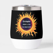 Éclipse solaire totale aquarelle audacieuse Nom 20 (Avant)