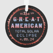 Éclipse solaire totale des États-Unis 8 avril 2024 (dos)