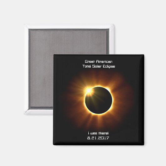 Éclipse solaire totale des États-Unis - Magnet (Recto/Verso)