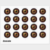 Éclipse solaire totale - Stickers (Feuille)
