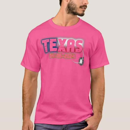 Eclipse Texas 2024 totale zonnemaan T-shirt (Voorkant)