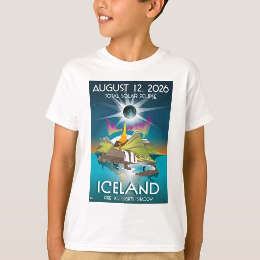 éclipse totale de 2026 en Islande - T-Shirt (Devant)