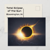 Éclipse totale de la carte postale personnalisée S (Devant / Derrière)