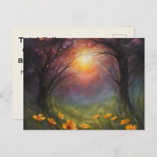 Éclipse totale de la carte postale personnalisée S (Devant / Derrière)